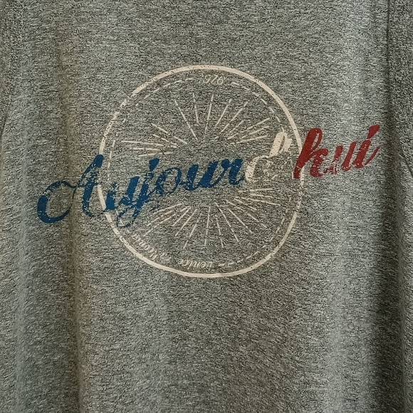 CURRENT/ELLIOT HEATHER GRAY SOFT BLUE & RED GRAPHIC TANK TOP - Picture 3 of 7